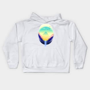 Lake and waterfall Kids Hoodie